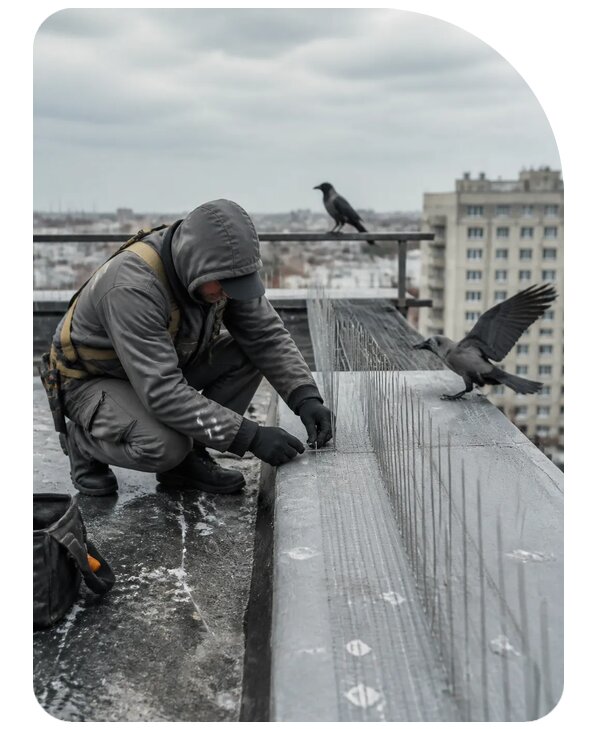 Защита от ворон под ключ в Южном-Сахалинске по цене от 5166 р. | Сенат-Южн