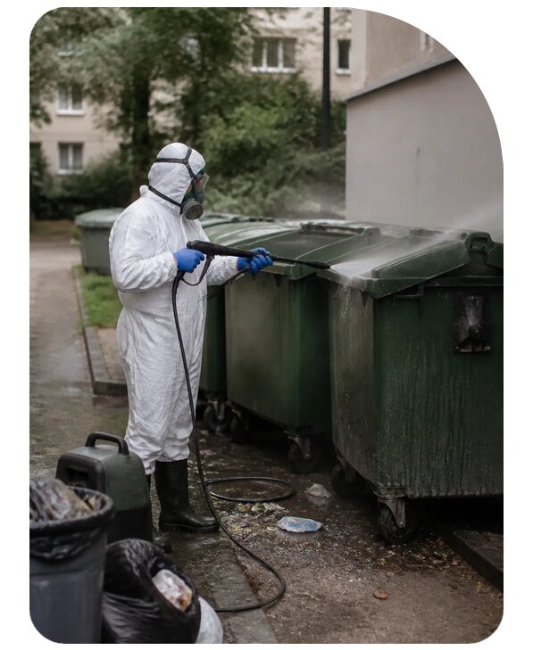 Дезинфекция мусорных контейнеров в Южном-Сахалинске по цене от 1033 р. | Сенат-Южн