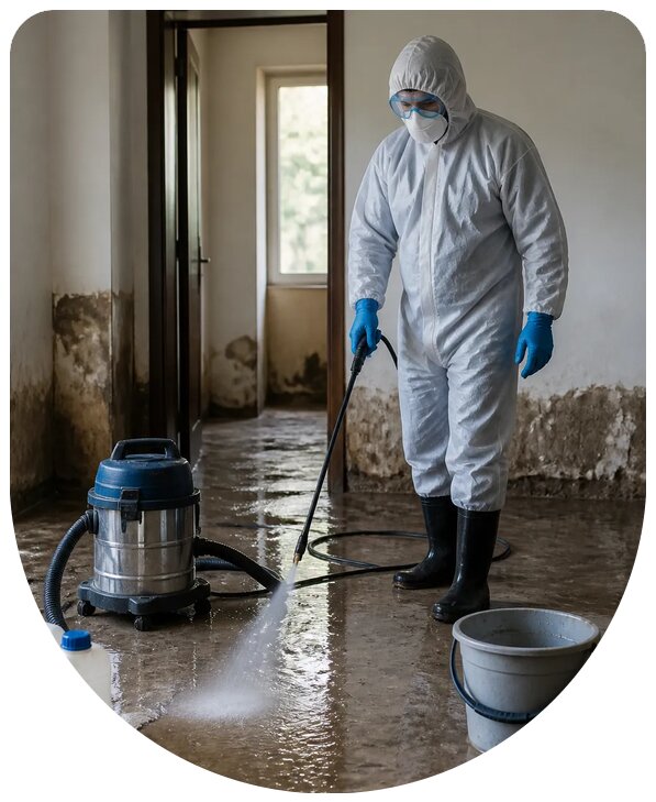 Профессиональная дезинфекция помещений после затопления в Южном-Сахалинске